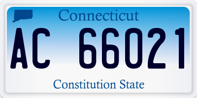 CT license plate AC66021