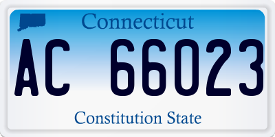 CT license plate AC66023