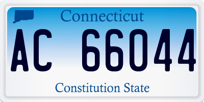 CT license plate AC66044