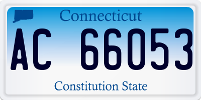 CT license plate AC66053