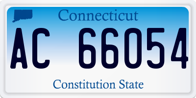 CT license plate AC66054