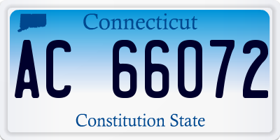 CT license plate AC66072