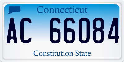 CT license plate AC66084