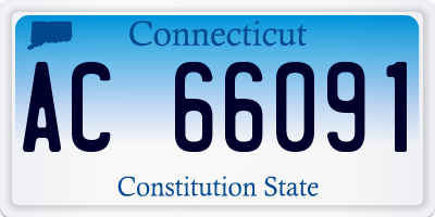 CT license plate AC66091