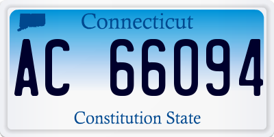 CT license plate AC66094