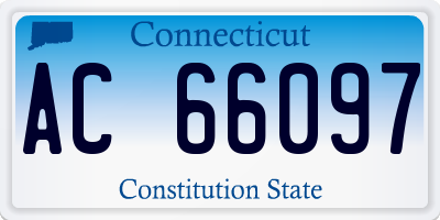 CT license plate AC66097
