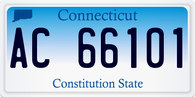 CT license plate AC66101