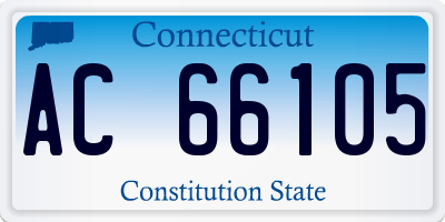 CT license plate AC66105