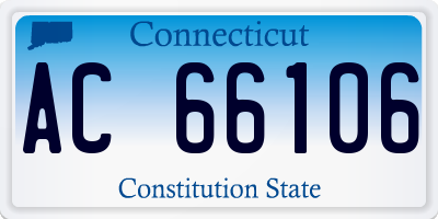 CT license plate AC66106