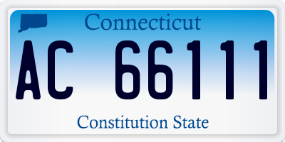 CT license plate AC66111
