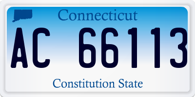 CT license plate AC66113