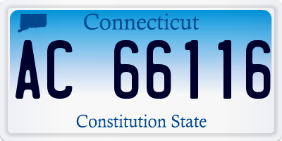 CT license plate AC66116