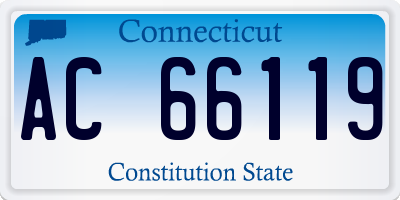 CT license plate AC66119