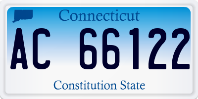 CT license plate AC66122