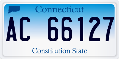 CT license plate AC66127
