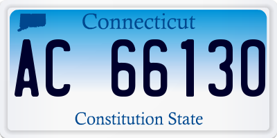 CT license plate AC66130