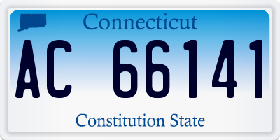 CT license plate AC66141