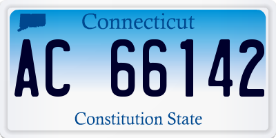 CT license plate AC66142