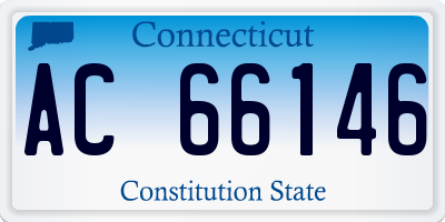 CT license plate AC66146