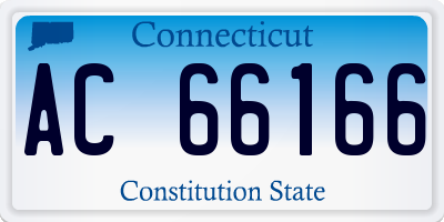 CT license plate AC66166