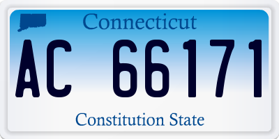 CT license plate AC66171