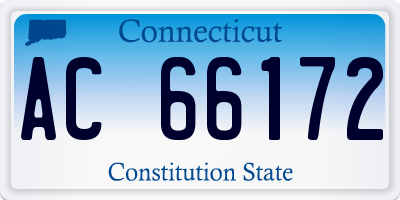 CT license plate AC66172