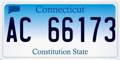 CT license plate AC66173