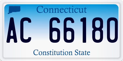 CT license plate AC66180