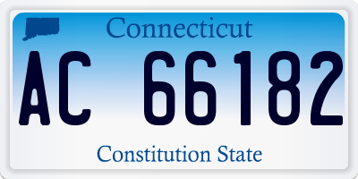 CT license plate AC66182