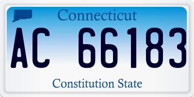 CT license plate AC66183