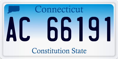 CT license plate AC66191