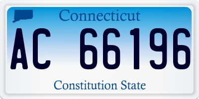 CT license plate AC66196