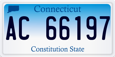 CT license plate AC66197