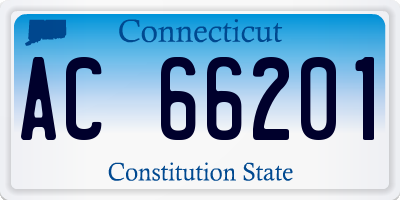 CT license plate AC66201