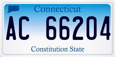 CT license plate AC66204