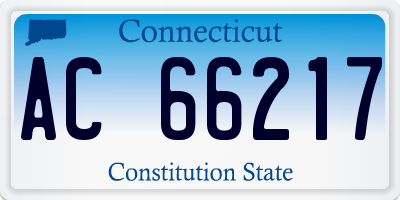 CT license plate AC66217