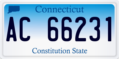 CT license plate AC66231