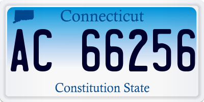 CT license plate AC66256