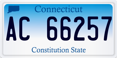 CT license plate AC66257