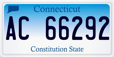 CT license plate AC66292