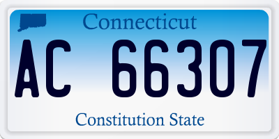 CT license plate AC66307