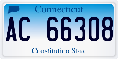 CT license plate AC66308