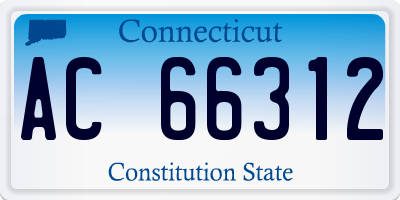 CT license plate AC66312