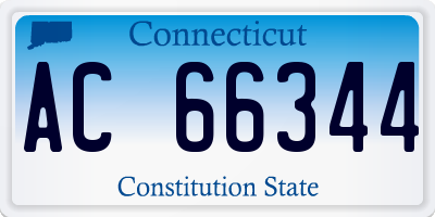 CT license plate AC66344