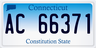 CT license plate AC66371
