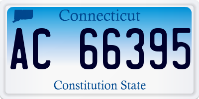 CT license plate AC66395
