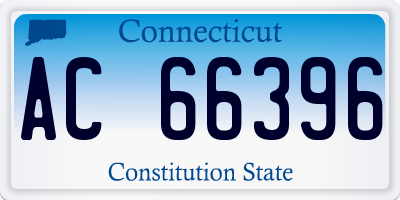 CT license plate AC66396