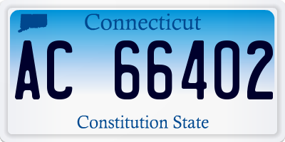 CT license plate AC66402