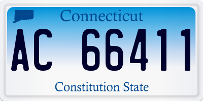 CT license plate AC66411