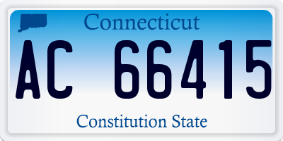 CT license plate AC66415